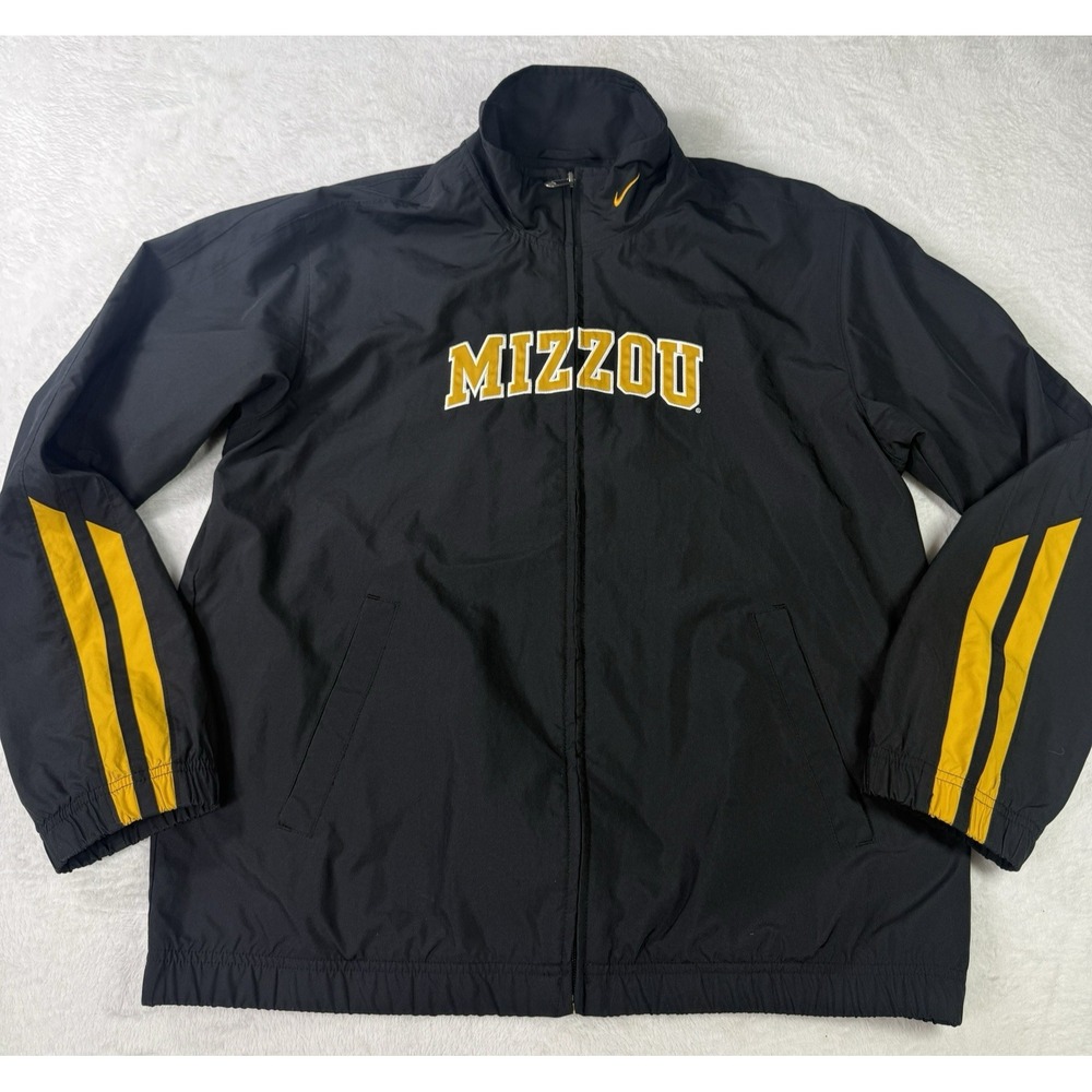 Mizzou Missouri Tigers Nike Team Full Zip Jacket Men's Large Black NCAA